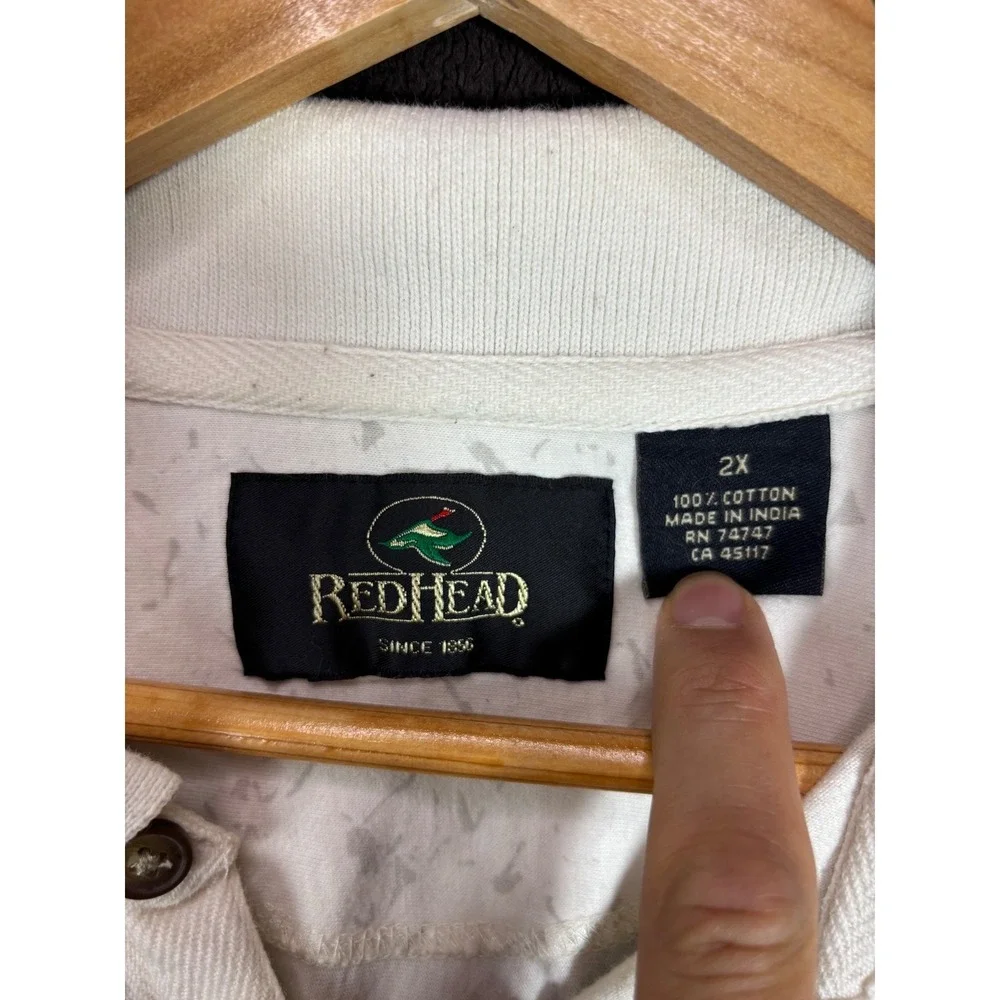RedHead Mens 2X Americana Polo Shirt USA Flag Mount Rushmore All‎ Over Print EUC
